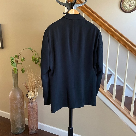 Armani Collezioni Y2K Vintage Jacket 2-Way Zipper Blouson Black Size 42R - Picture 5 of 16